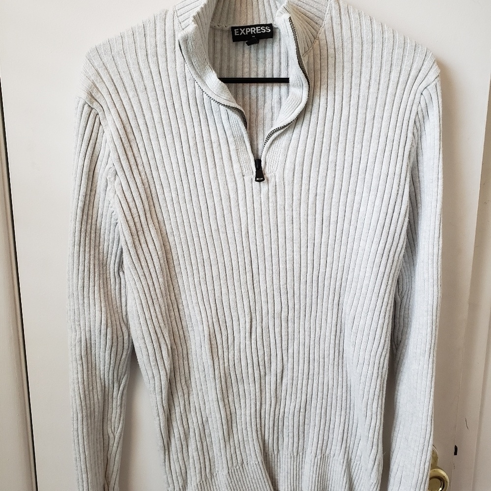 Express Men's 3/4 Zip Pullover Sweater
